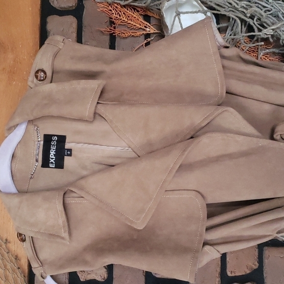 𝅺express leather vest size S /p - Picture 3 of 11